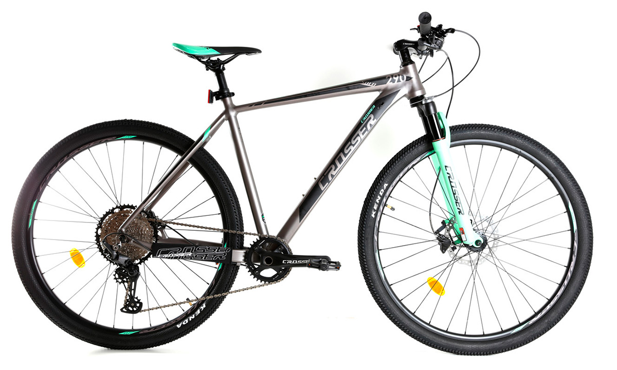 Фотография Велосипед Crosser Solo 1 29" 2021, размер XL, Серо-зеленый
